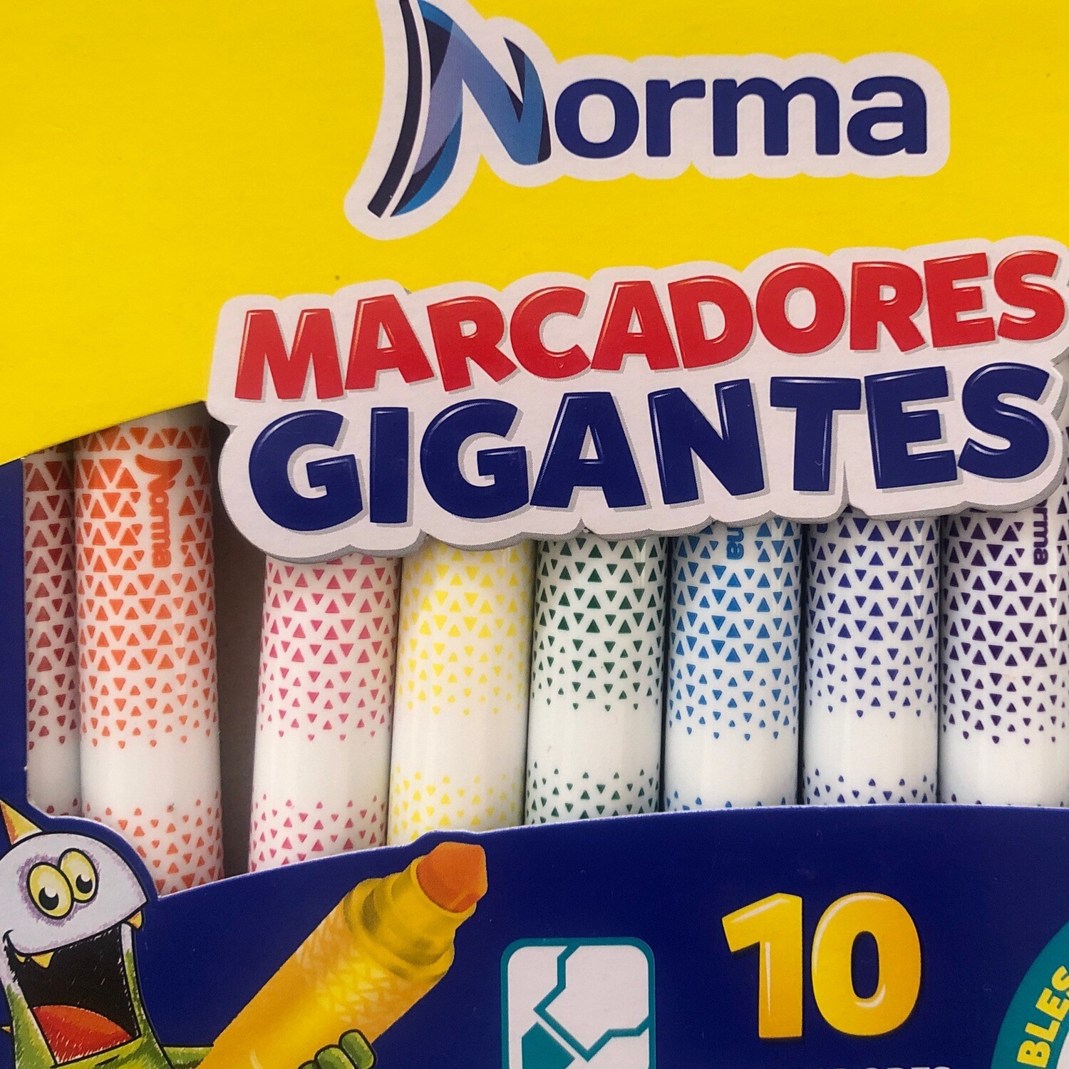 Marcadores Gigantes  Lavable  Norma X 10