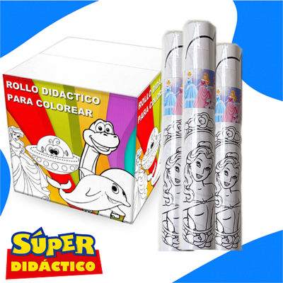 4 metros de Cenefa didáctica para colorear (No Adhesivo)