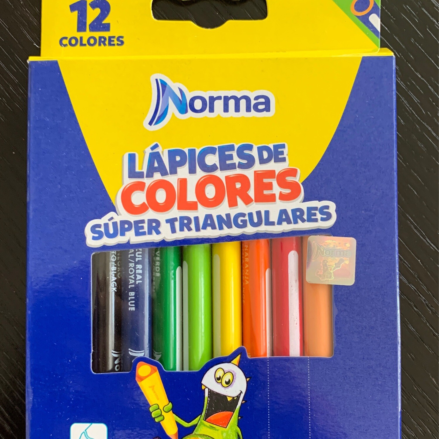 Colores Super Triangulares Norma x 12 Unidades Punta Gruesa