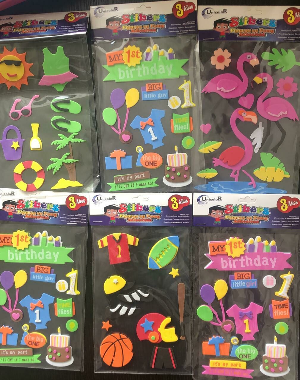 Figuras  Foamy Paquete Adhesivas