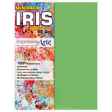 Cartulina Iris 20H Tamaño Carta Verde