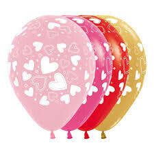 Bombas R-12 Corazones Modernos  (x 2 Unidades) Globos