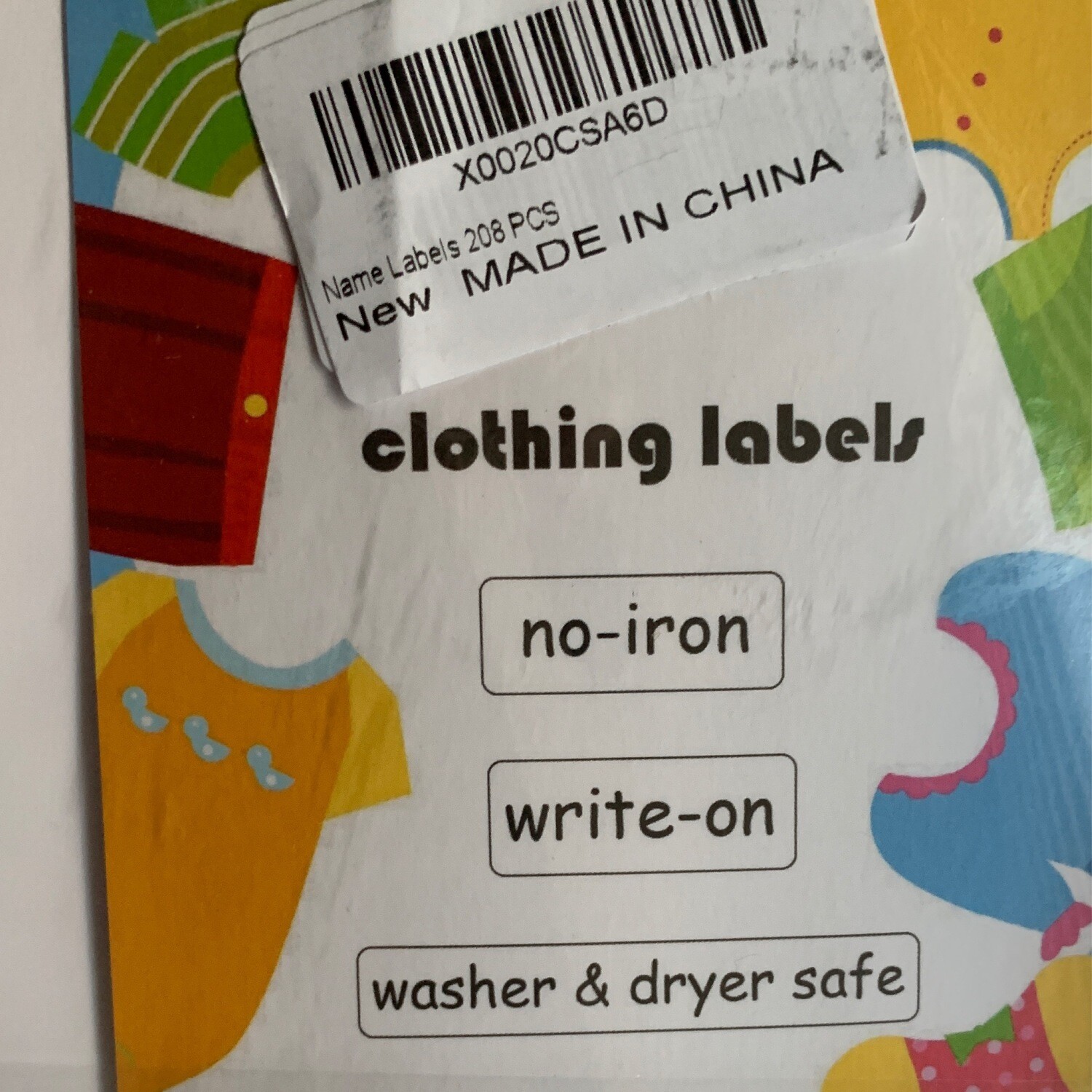 Label Name for Clothing Unidad