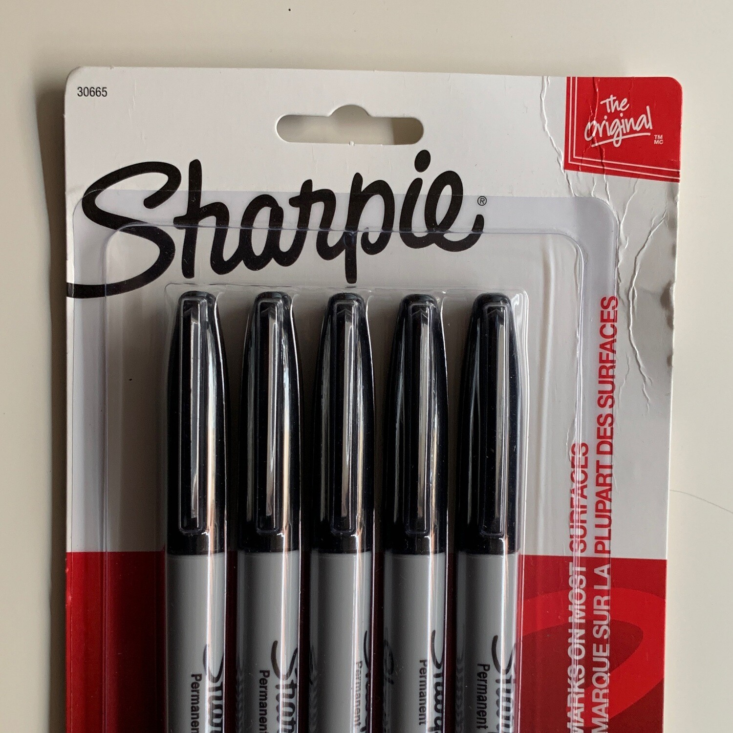Sharpie Negro Perm Punta Fina Unidad Marcador