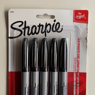Sharpie Negro Perm Punta Fina Unidad Marcador