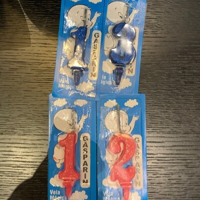 Velas # Azul cumpleaños Números 