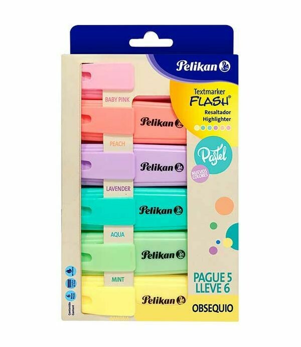 Resaltador Pelikan  Flash Pastel Colores Unidad