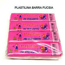 Plastilina Barra Rosada 55gr x Unidad Mi Fucsia