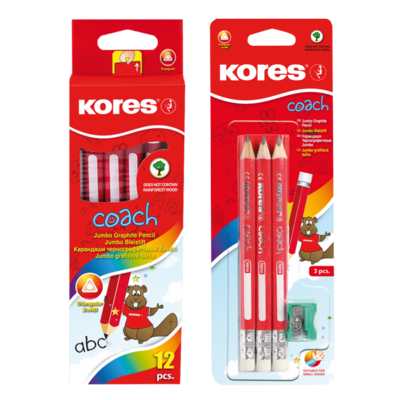 Lapiz de Grafito Kores Coach Triangular 2HB