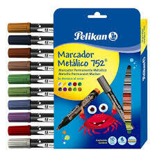 Caja Marcadores Permanente Metalico Pelikan