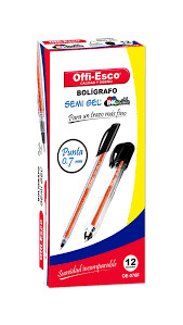 Offi-Esco Boligrafo Semi Gel Verde