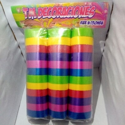Serpentinas X 3 Multicolores - Colores