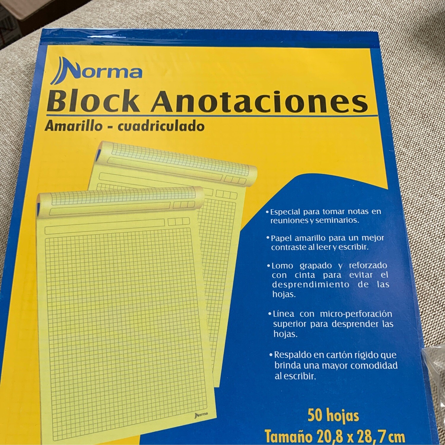 Block Carta Notas Norma Rayado (50 Hojas)