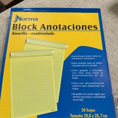 Block Carta Notas Norma Rayado (50 Hojas)