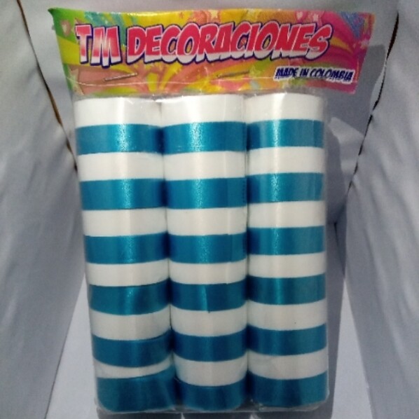 Serpentinas X 3 Azul Rey
