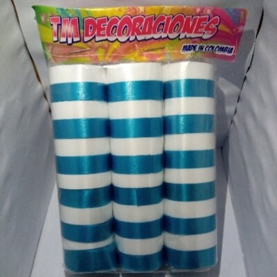 Serpentinas X 3 Azul Rey