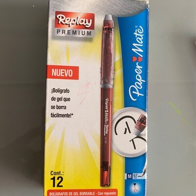 Lapiceros Papermate Borrable gel rojo Unidad