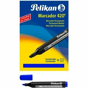 Marcadores Perm Azul Grueso Pelikan