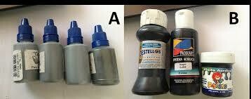 Pintura para Cerámica y Madera Destellos Negro