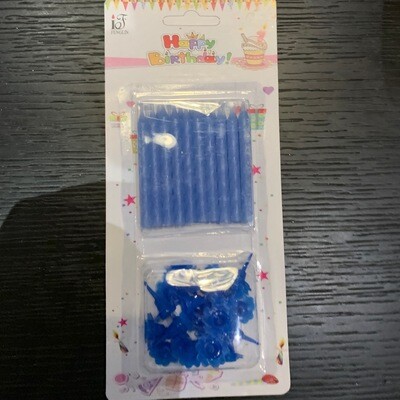 Velas cumpleaños x 24  Azul