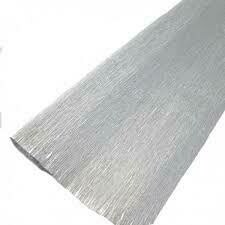 Papel Crepe Metalizado Plateado Pliego