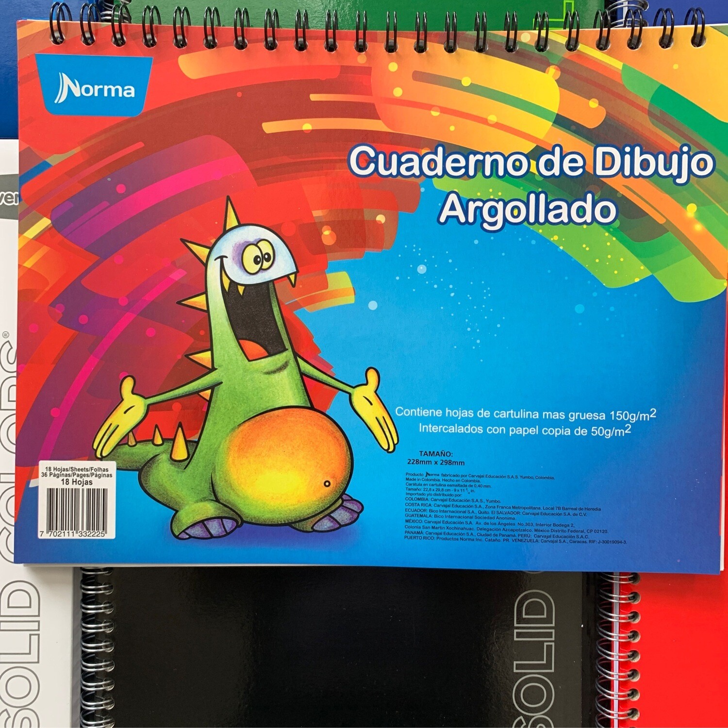 Cuaderno Dibujo Argollado norma 