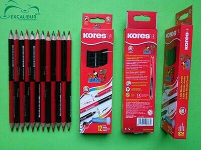 Lapiz Twin Jumbo Kores - Negro - Rojo