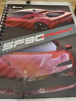 Cuaderno 105 cuadriculado Ferrari argollado Norma