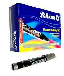 Marcadores Metalico  752  Plateado  pelikan caja x 10 unidades
