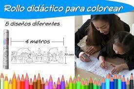 4 metros de Cenefa didáctica para colorear (No Adhesivo)