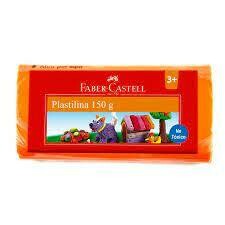 Plastilina Naranja Neon Bloque 150Gr Faber Castell