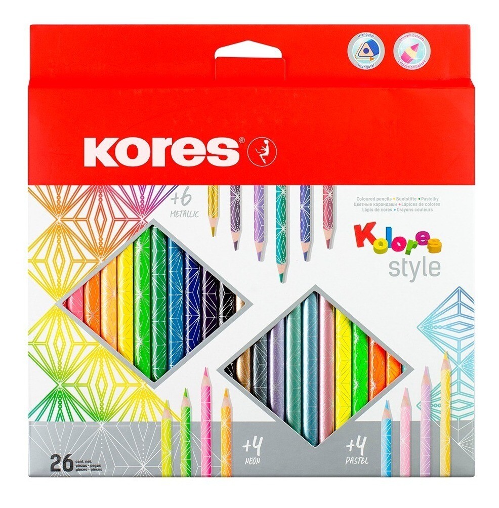 Colores Kores Style Triangular X 26 Unidades