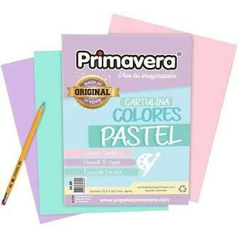 Cuadernillo Cartulina Pastel Primavera x 10