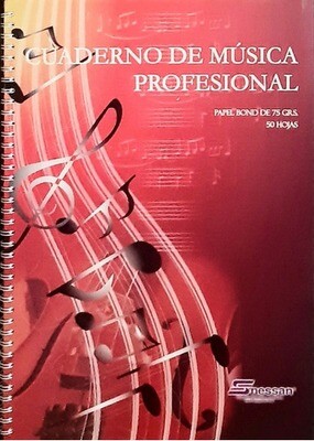 Cuaderno Pentagramado Nessan Grande Con Cuadricula