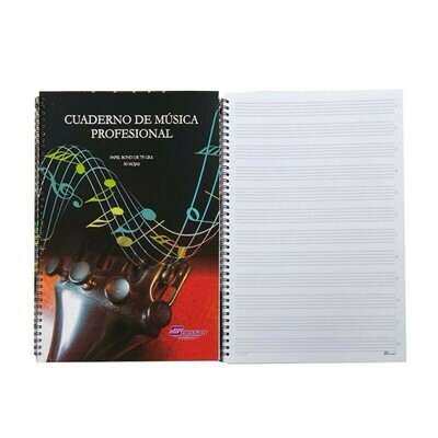Cuaderno Pentagramado Nessan Grande Con Cuadricula