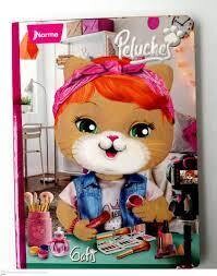 Cuaderno 100H Niña Cuadriculado Cosido Norma , Peluches, Duralink