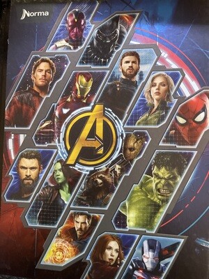 Ferrocarril 50h Niño Cosido Norma Avengers Cuaderno