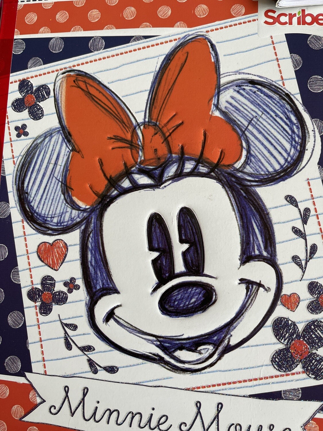 Ferrocarril 50h Niña Cosido Scribe Minie Mickey Cuaderno