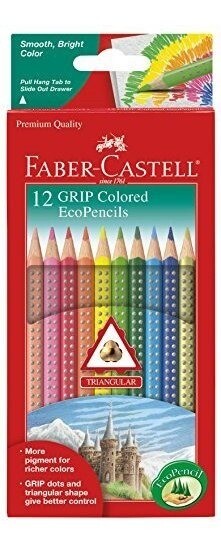 Colores  Grip Faber Castell X 12 Triangulares