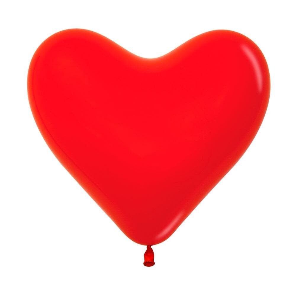 Globos Corazon Rojo Sempertex x 6 Unidades