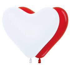 Globos Corazon Blanco  Sempertex x 6 Unidades