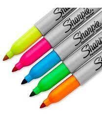 Sharpie Neon x 5 Unidades Marcador Permanente