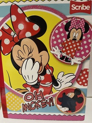 Ferrocarril 50h Niña Cosido Scribe Minie Mickey Cuaderno