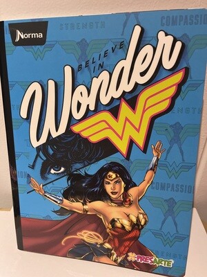 Cuaderno Ferrocarril 100h Niña Cosido Norma Wonder Woman