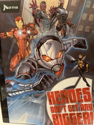 Cuaderno 50H Niño Cuadriculado Cosido Norma X-Presarte / Marvel