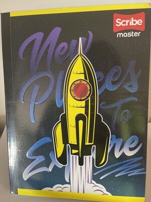 Cuaderno 100H  Cuadriculado Cosido Scribe Master Masculino