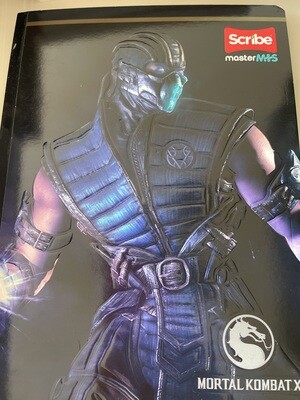 Cuaderno 100H  Rayado Cosido Scribe Transformes - Mortal Combat - Legends