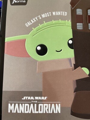 Cuaderno 100H  Cuadriculado Cosido Norma Mandalorian Masculino - Star Wars
