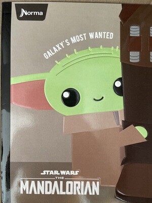 Cuaderno 100H  Rayado Cosido Norma Mandalorian Masculino -  Star Wars