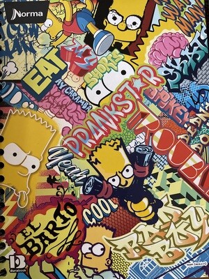 Cuaderno 105 Xpresarte 80H Simpsons Norma Argollados 105 Cuadriculado